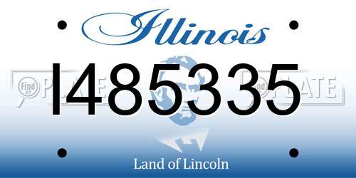 I485335 Illinois License Plate