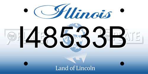 I48533B Illinois License Plate