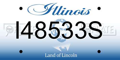 I48533S Illinois License Plate