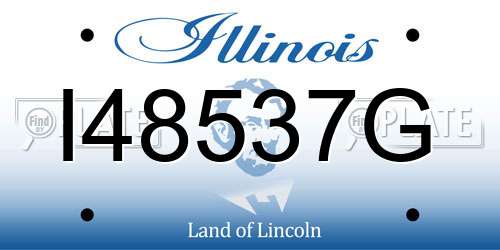 I48537G Illinois License Plate