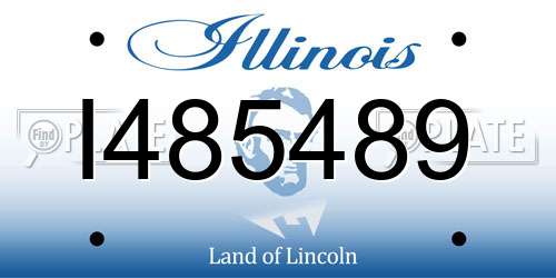I485489 Illinois License Plate