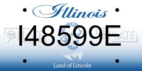 I48599E Illinois License Plate