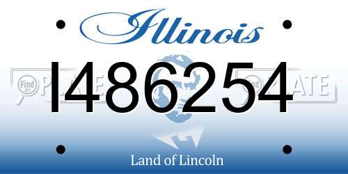I486254 Illinois License Plate