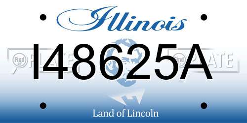 I48625A Illinois License Plate