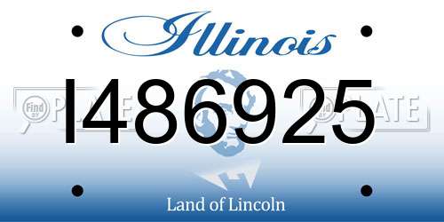 I486925 Illinois License Plate