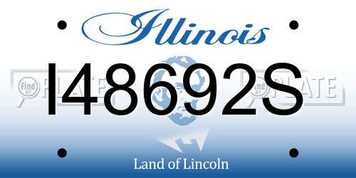 I48692S Illinois License Plate