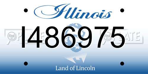I486975 Illinois License Plate