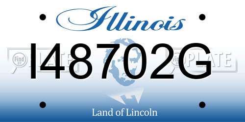 I48702G Illinois License Plate