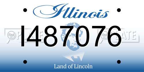 I487076 Illinois License Plate