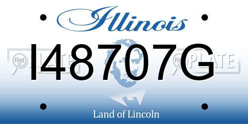 I48707G Illinois License Plate