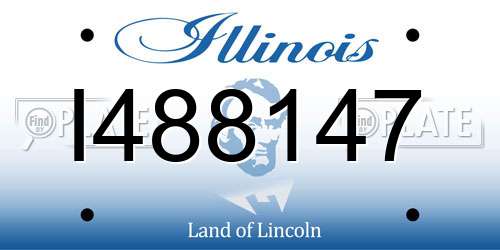 I488147 Illinois License Plate