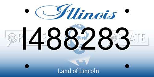 I488283 Illinois License Plate