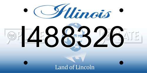 I488326 Illinois License Plate