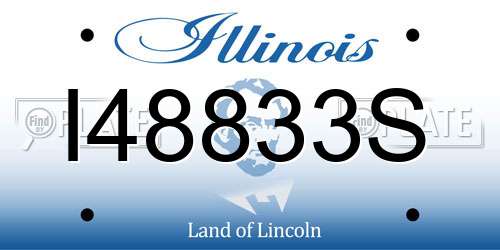 I48833S Illinois License Plate