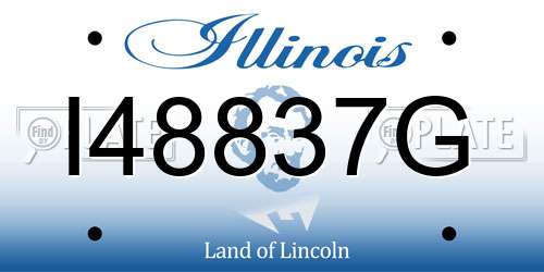 I48837G Illinois License Plate