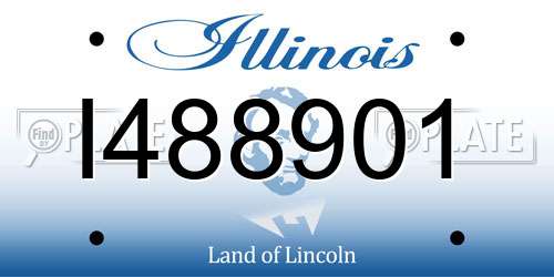 I488901 Illinois License Plate