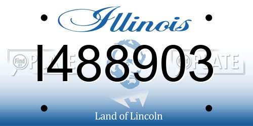 I488903 Illinois License Plate