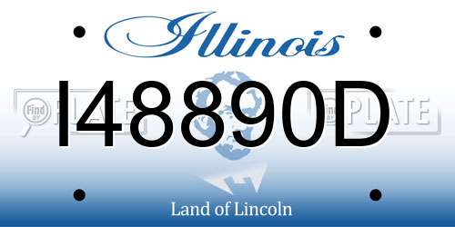 I48890D Illinois License Plate