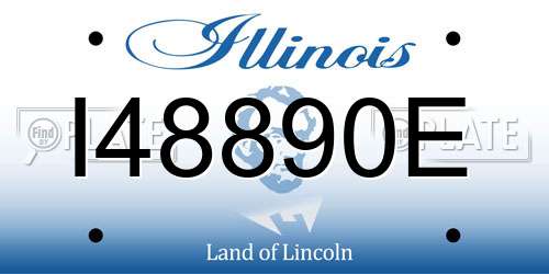 I48890E Illinois License Plate
