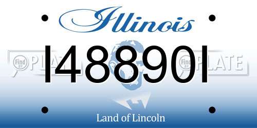 I48890I Illinois License Plate