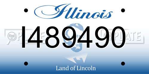 I489490 Illinois License Plate
