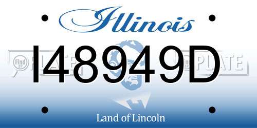 I48949D Illinois License Plate
