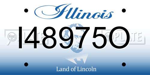 I48975O Illinois License Plate