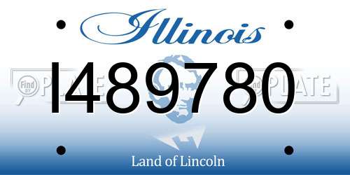 I489780 Illinois License Plate