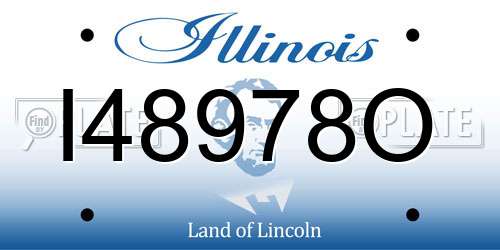 I48978O Illinois License Plate