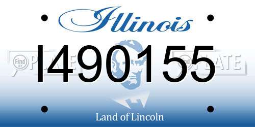 I490155 Illinois License Plate