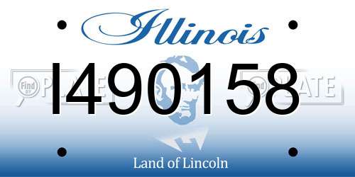 I490158 Illinois License Plate