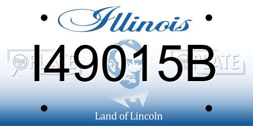I49015B Illinois License Plate