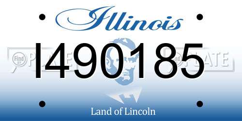 I490185 Illinois License Plate