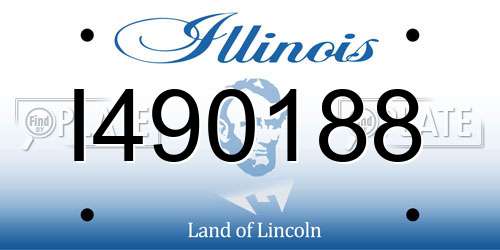 I490188 Illinois License Plate