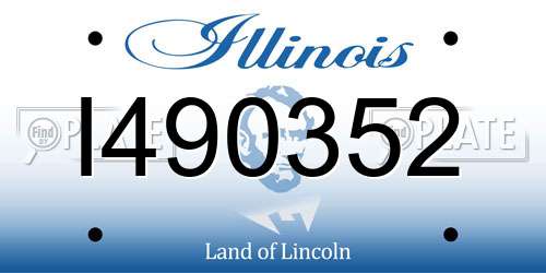 I490352 Illinois License Plate