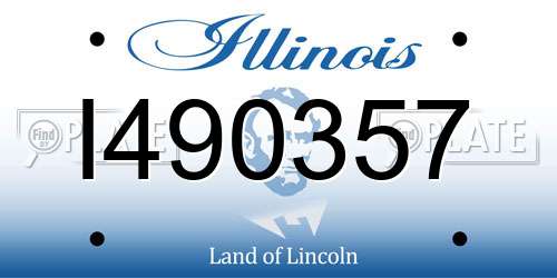 I490357 Illinois License Plate