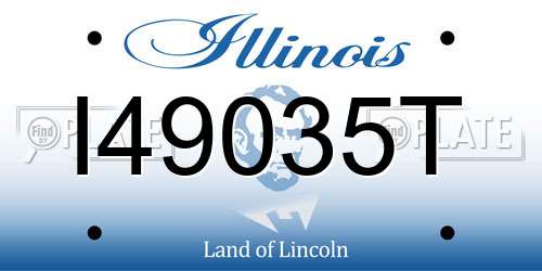 I49035T Illinois License Plate