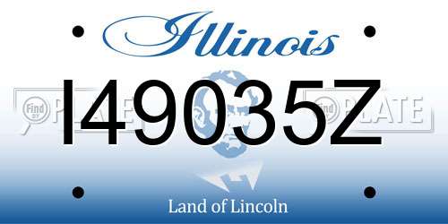 I49035Z Illinois License Plate