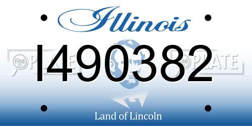 I490382 Illinois License Plate