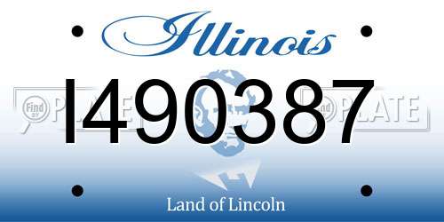 I490387 Illinois License Plate
