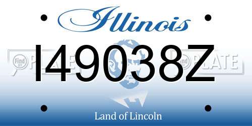 I49038Z Illinois License Plate