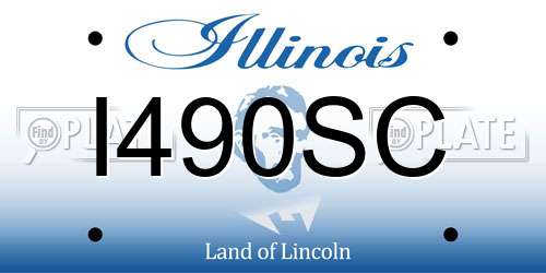 I490SC Illinois License Plate