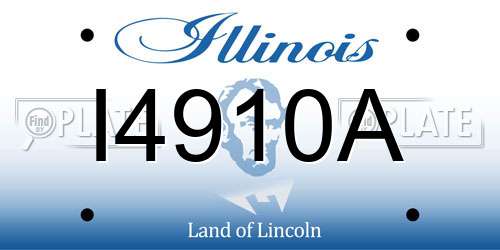 I4910A Illinois License Plate