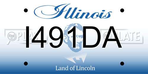 I491DA Illinois License Plate