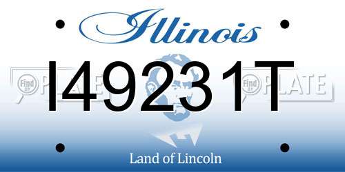 I49231T Illinois License Plate