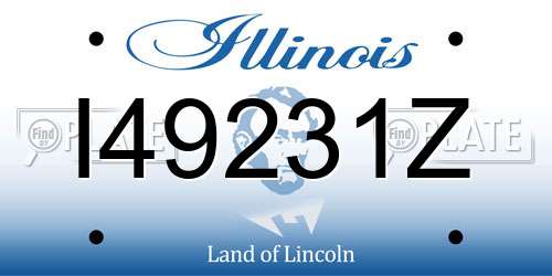 I49231Z Illinois License Plate