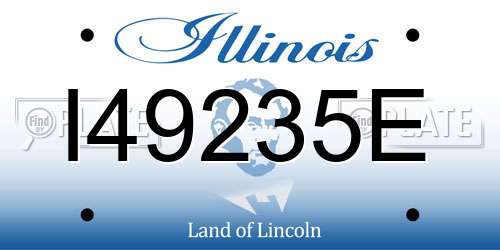 I49235E Illinois License Plate