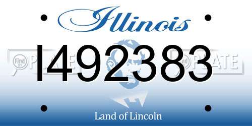 I492383 Illinois License Plate