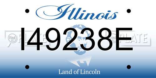 I49238E Illinois License Plate