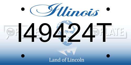 I49424T Illinois License Plate